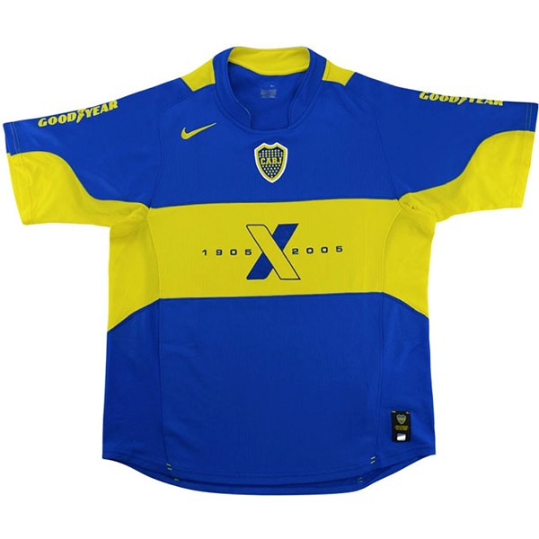 Camiseta Boca Juniors Replica Primera Ropa Retro 2005 Azul